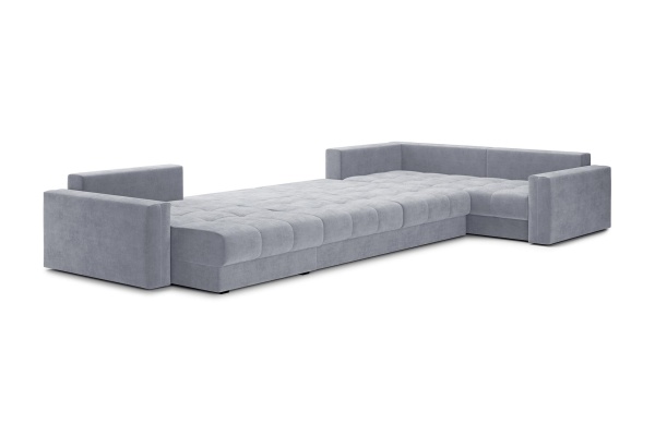 Диван п-образный тик-так Монарх серый