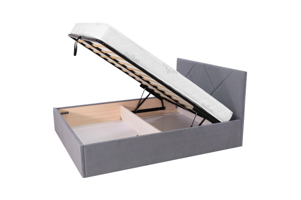 Кровать Лима серо-голубая