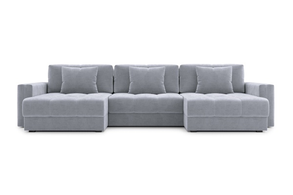 Диван п-образный тик-так Монарх М1О2 серый