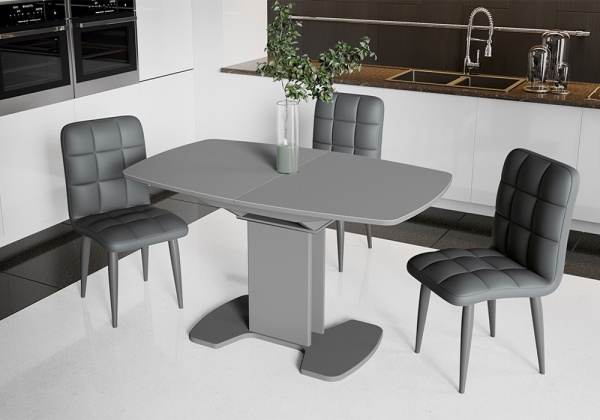 Стул Франк конус графит / кожзам серый