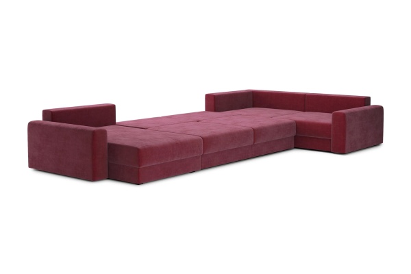 Диван п-образный тик-так Омега бордовый